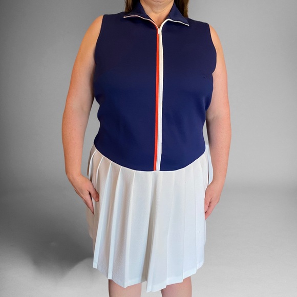 Vintage Plus Red White & Blue Drop Skirt Dress - Picture 3 of 16